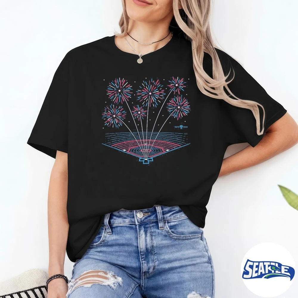 Official Bombs Bursting In Air Baseball Fireworks USA t-shirt