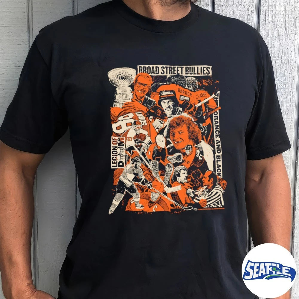 Official Broad Street Bullies Legion Of Doom The Orange And Black Hockey Legends t-shirt
