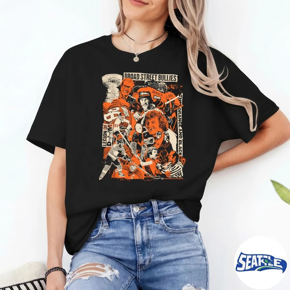 Official Broad Street Bullies Legion Of Doom The Orange And Black Hockey Legends t-shirt