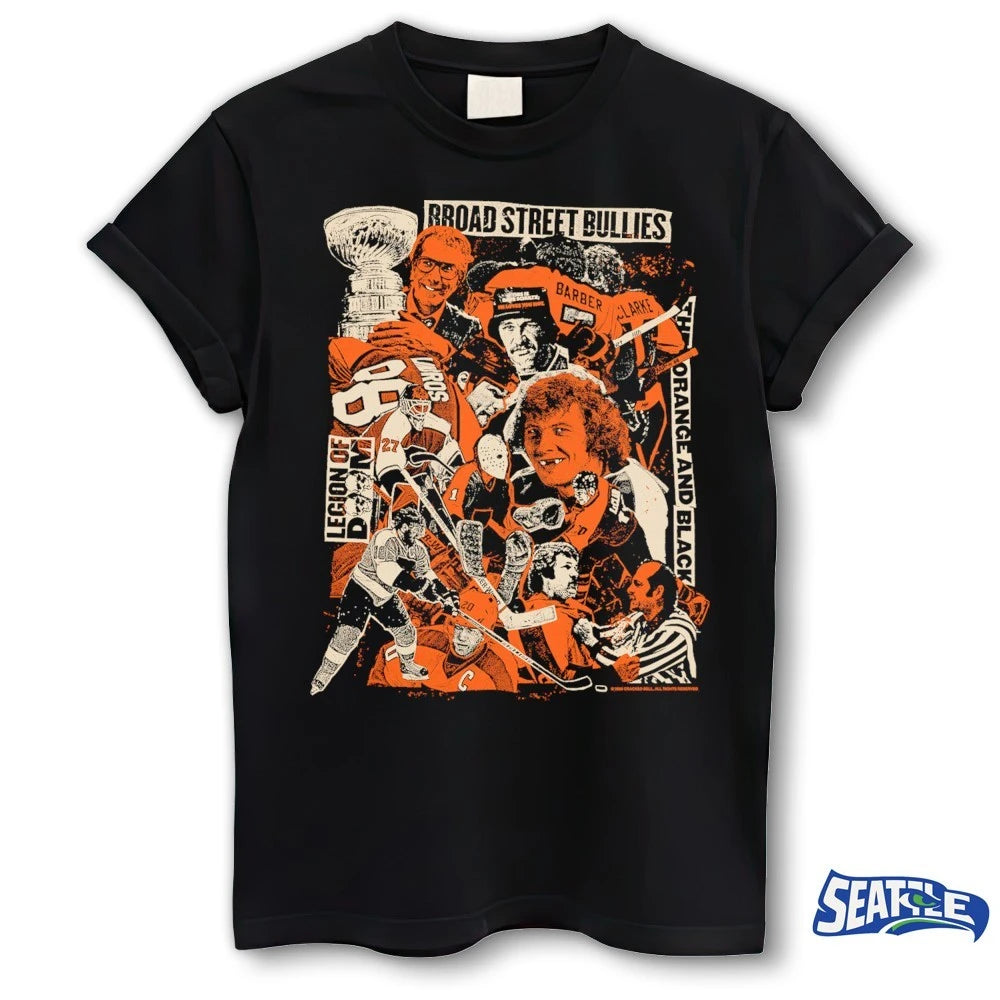 Official Broad Street Bullies Legion Of Doom The Orange And Black Hockey Legends t-shirt