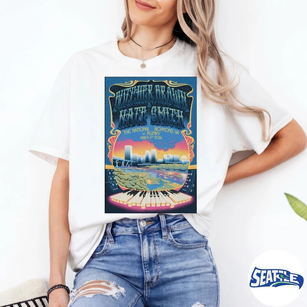 Official Butcher Brown And Nate Smith In Richmond VA On March 6 2026 Poster t-shirt