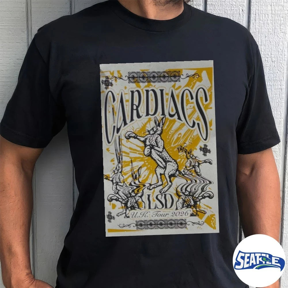 Official Cardiacs LSD U.K Tour 2026 Psych-Rock Art Poster t-shirt