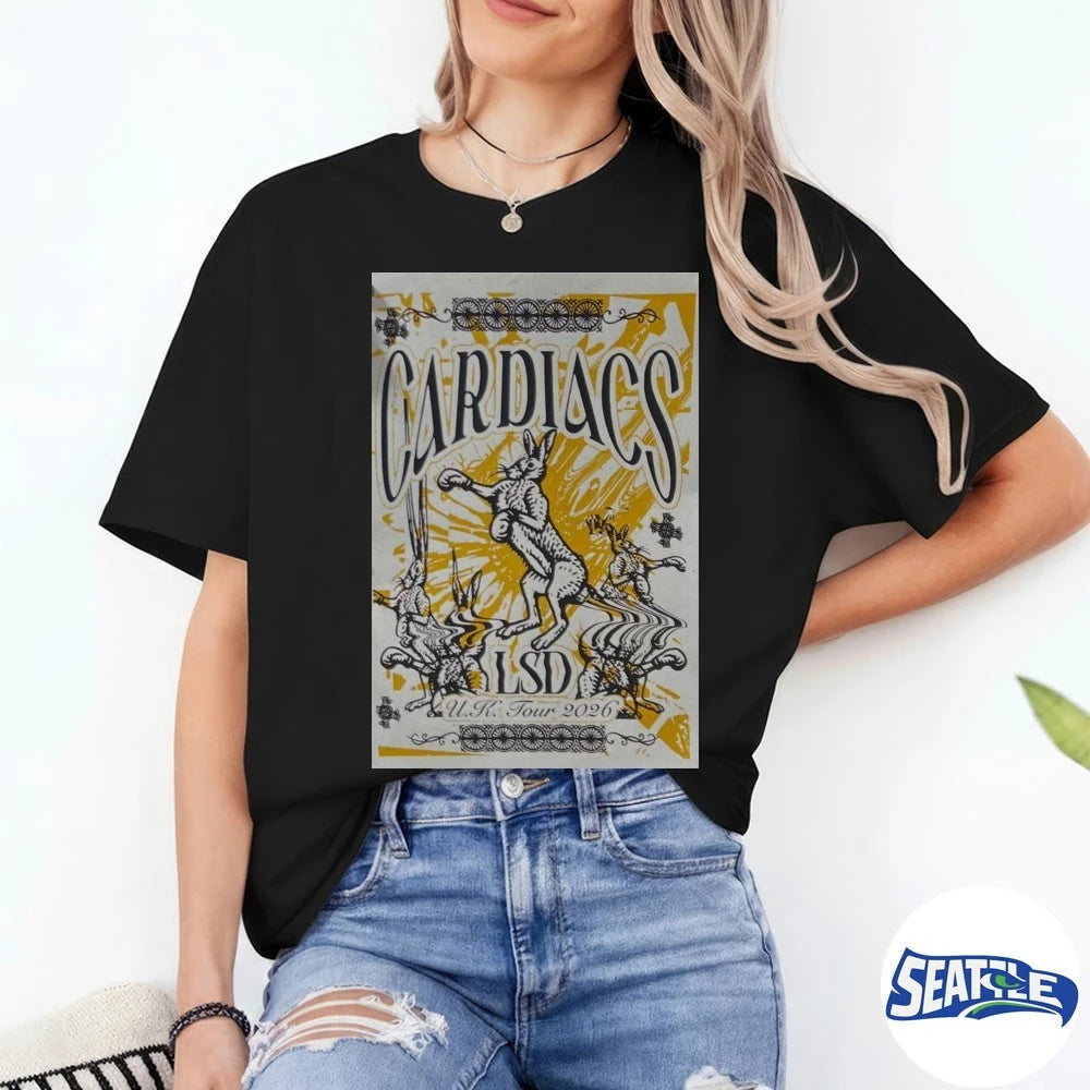 Official Cardiacs LSD U.K Tour 2026 Psych-Rock Art Poster t-shirt