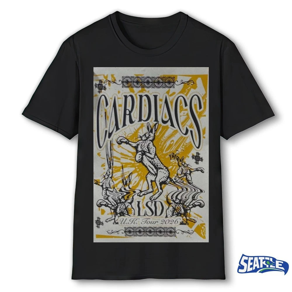 Official Cardiacs LSD U.K Tour 2026 Psych-Rock Art Poster t-shirt