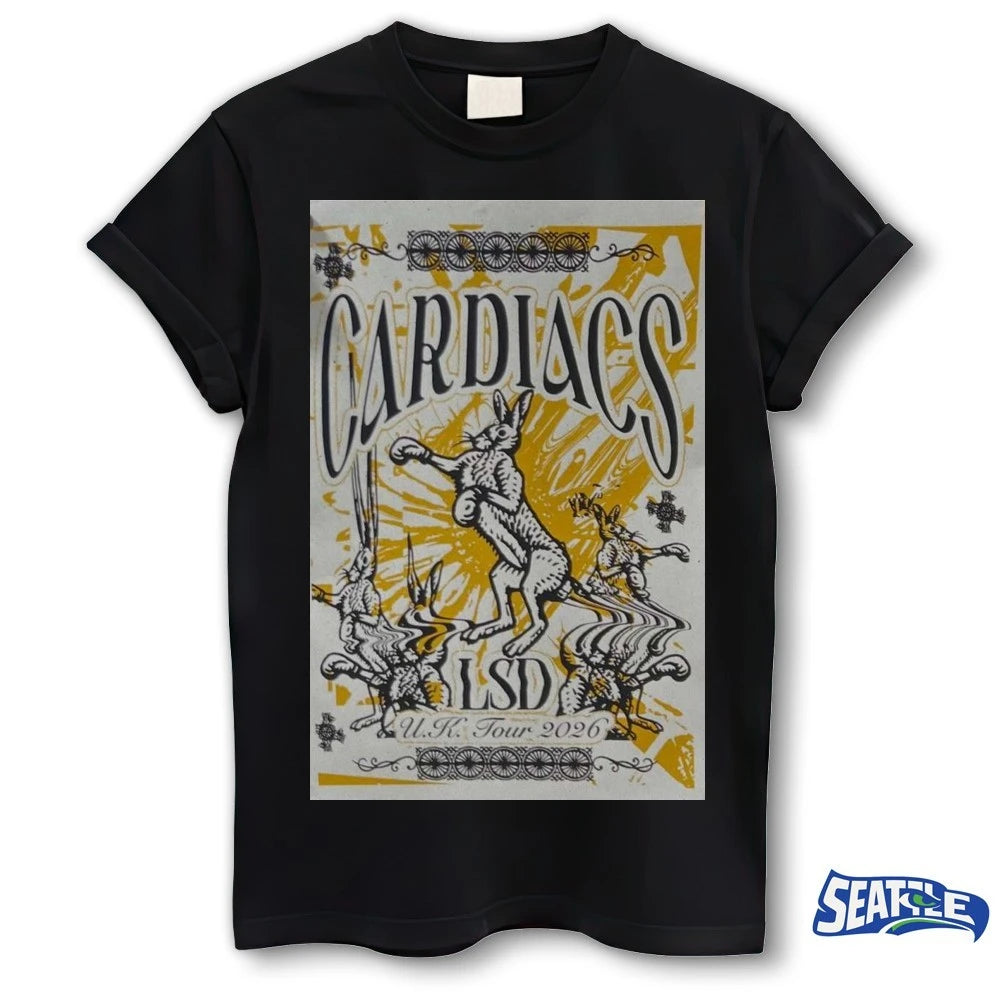 Official Cardiacs LSD U.K Tour 2026 Psych-Rock Art Poster t-shirt