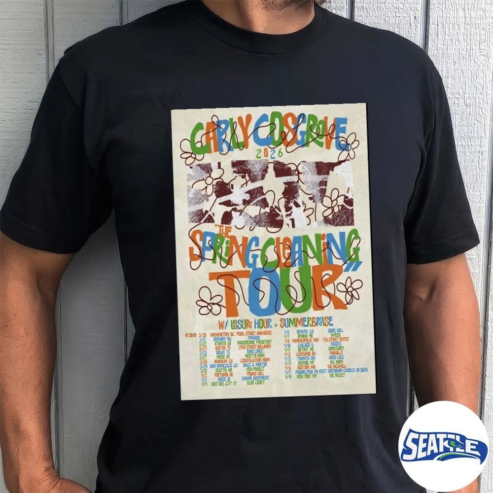 Official Carly Cosgrove 2026 Tour The Spring Cleaning Poster t-shirt