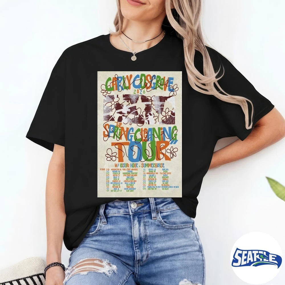 Official Carly Cosgrove 2026 Tour The Spring Cleaning Poster t-shirt