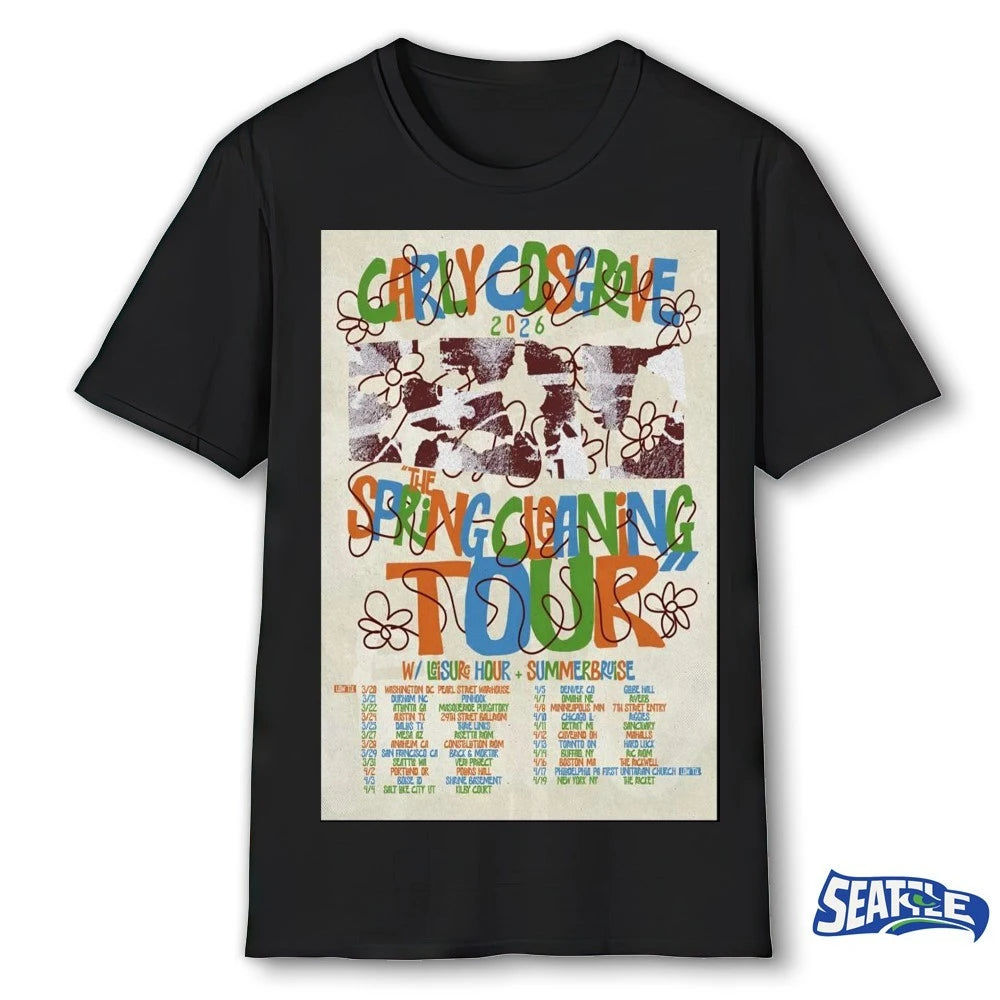 Official Carly Cosgrove 2026 Tour The Spring Cleaning Poster t-shirt