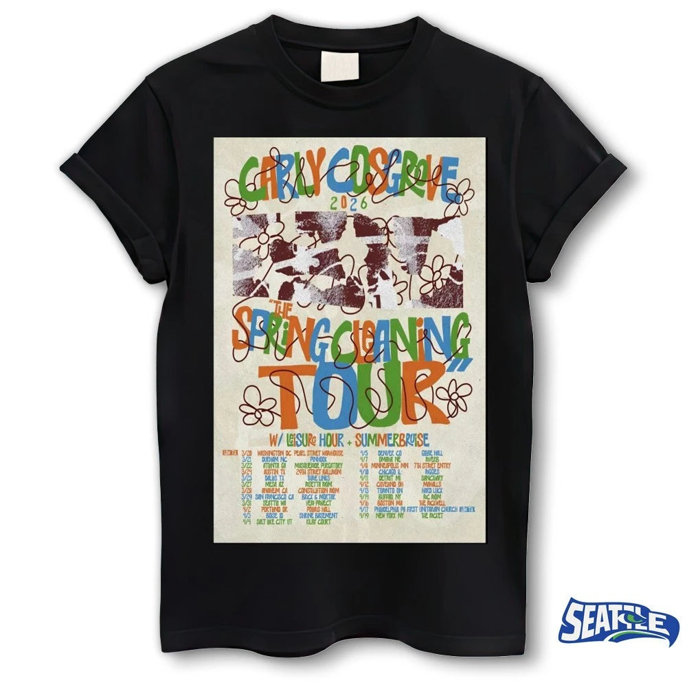Official Carly Cosgrove 2026 Tour The Spring Cleaning Poster t-shirt
