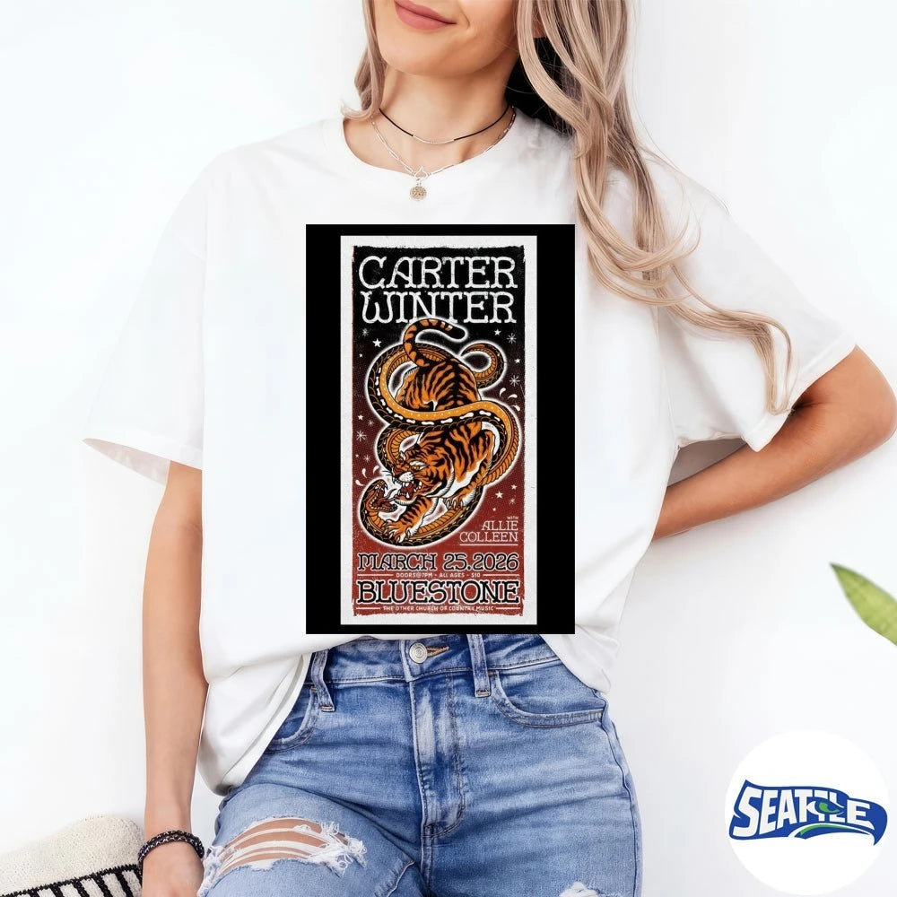 Official Carter Winter Tour Columbus OH On March 25 2026 Bluestone Poster t-shirt