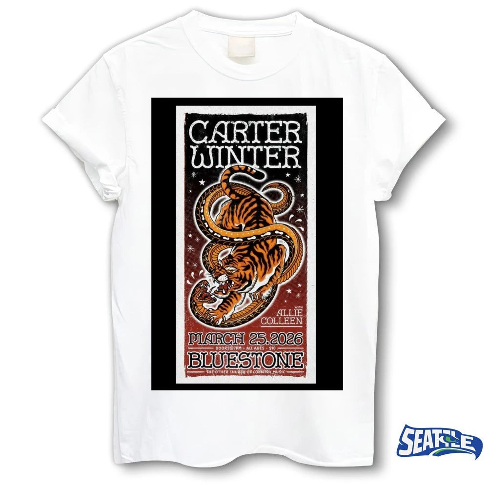 Official Carter Winter Tour Columbus OH On March 25 2026 Bluestone Poster t-shirt