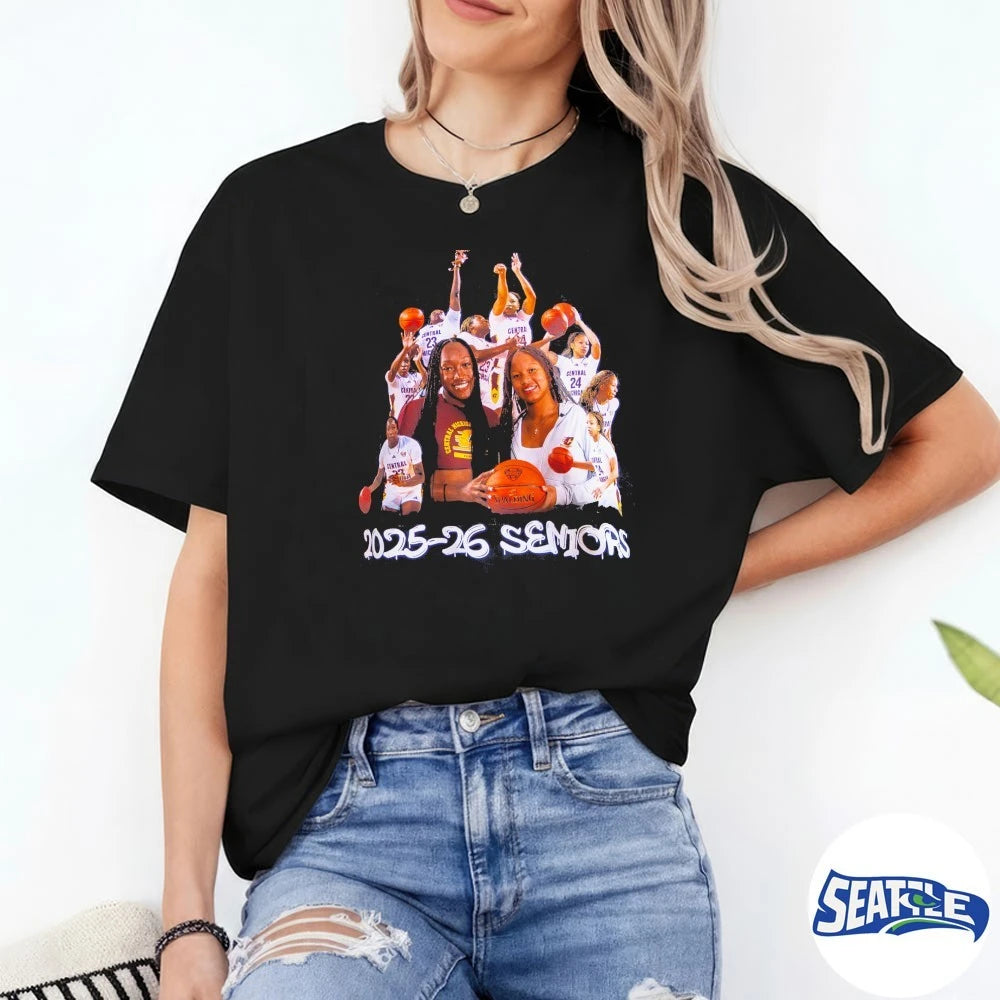 Official Central Michigan Chippewas WBB Team 2025-26 Seniors t-shirt