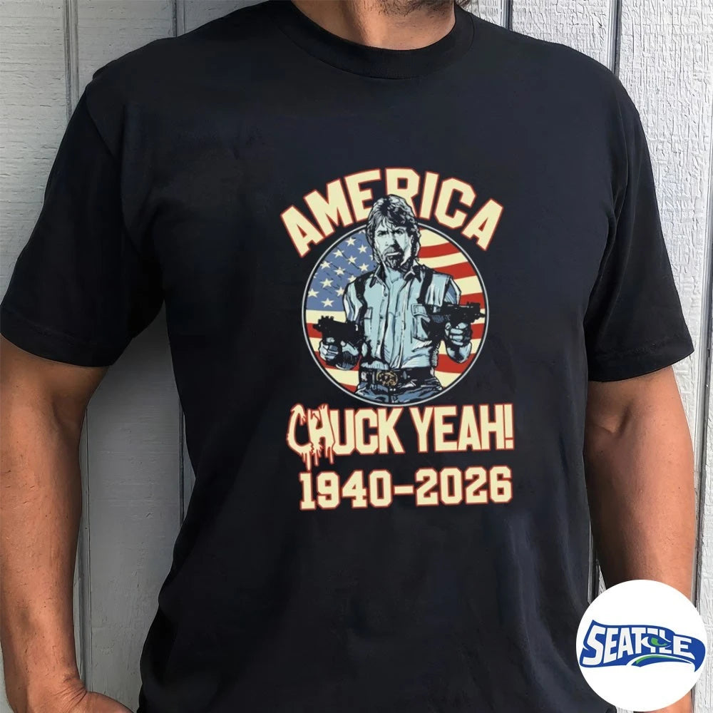 Official Chuck Norris America Chuck Yeah 1940 2026 t-shirt