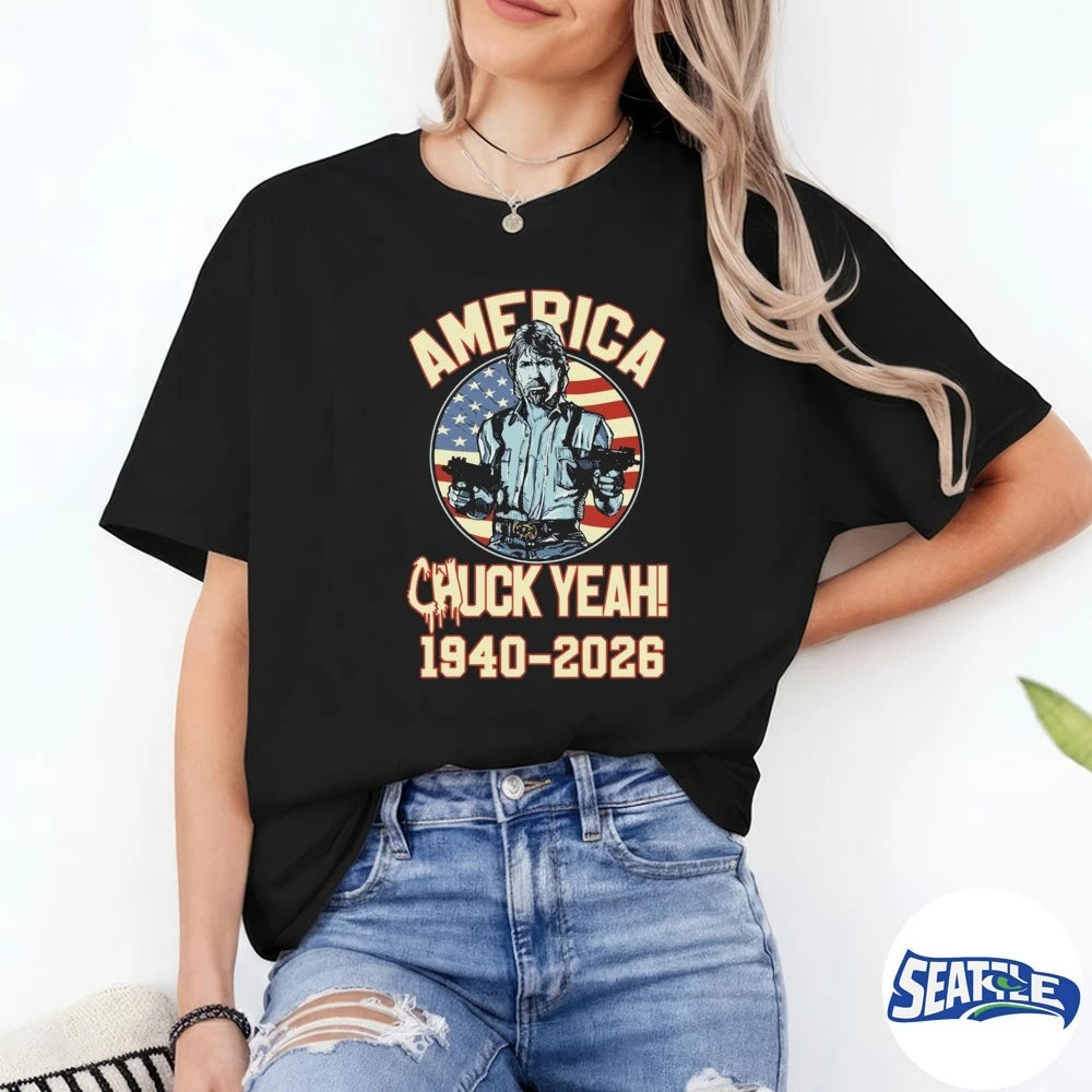 Official Chuck Norris America Chuck Yeah 1940 2026 t-shirt