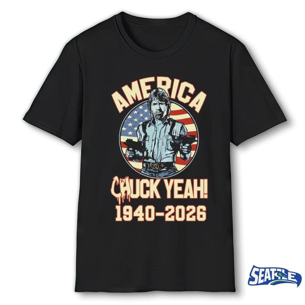 Official Chuck Norris America Chuck Yeah 1940 2026 t-shirt