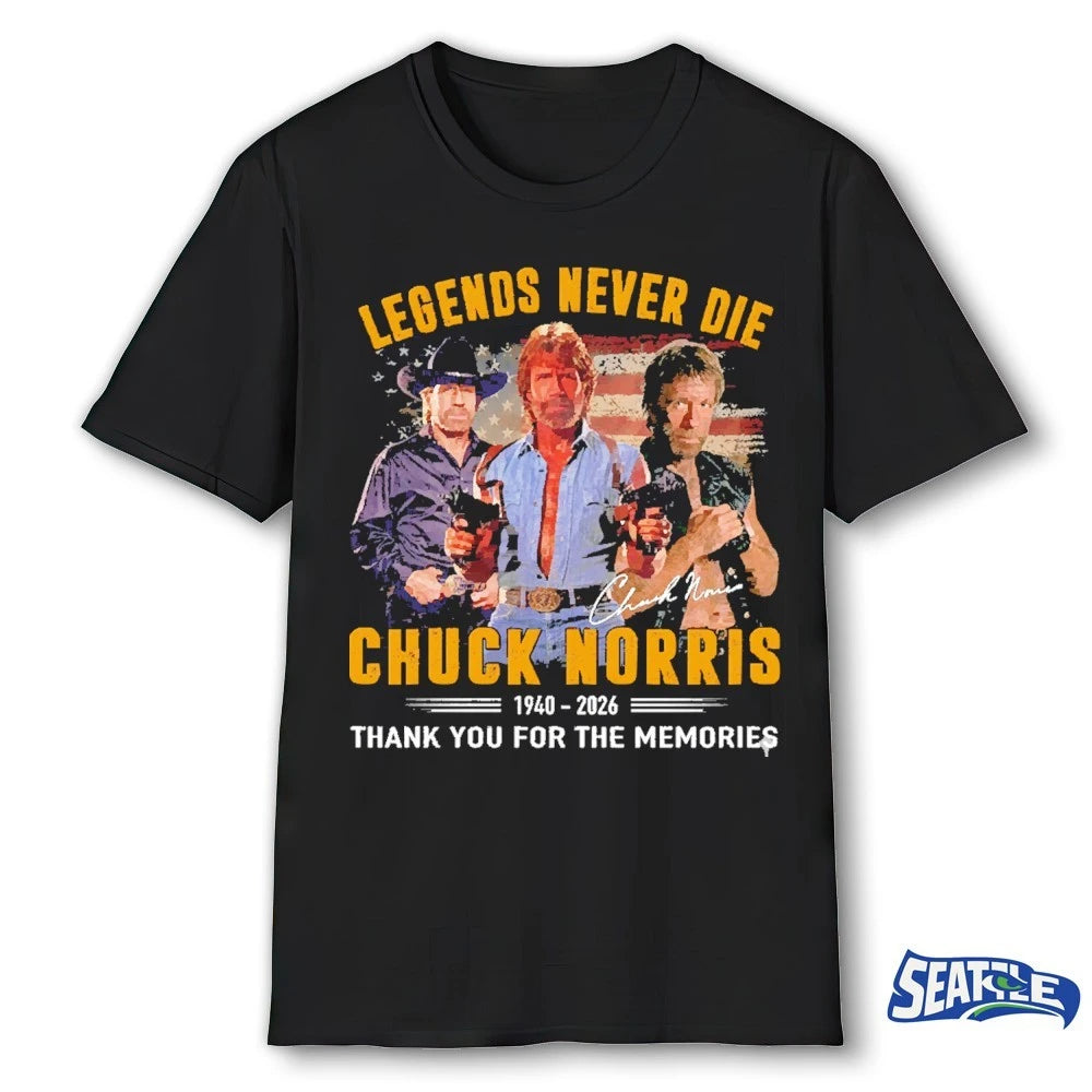 Official Chuck Norris Legends Never Die 1940 – 2026 Thank You For The Memories Signature t-shirt