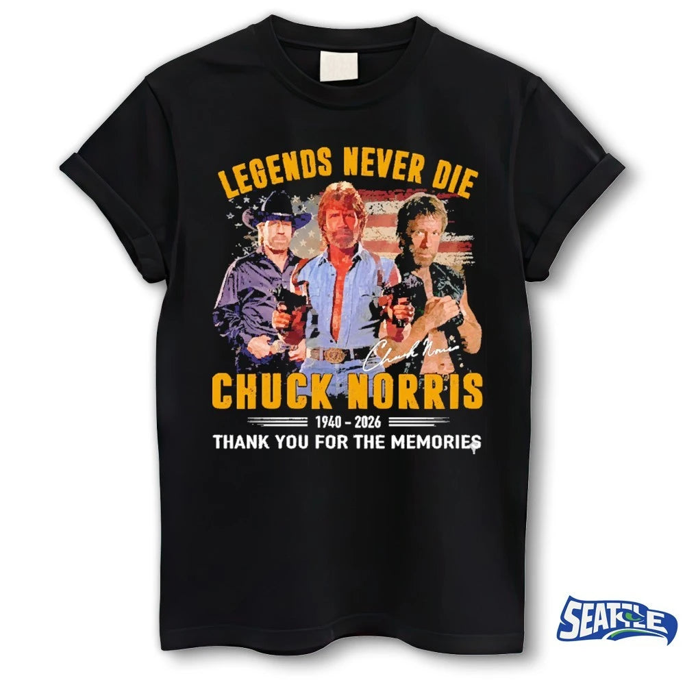 Official Chuck Norris Legends Never Die 1940 – 2026 Thank You For The Memories Signature t-shirt