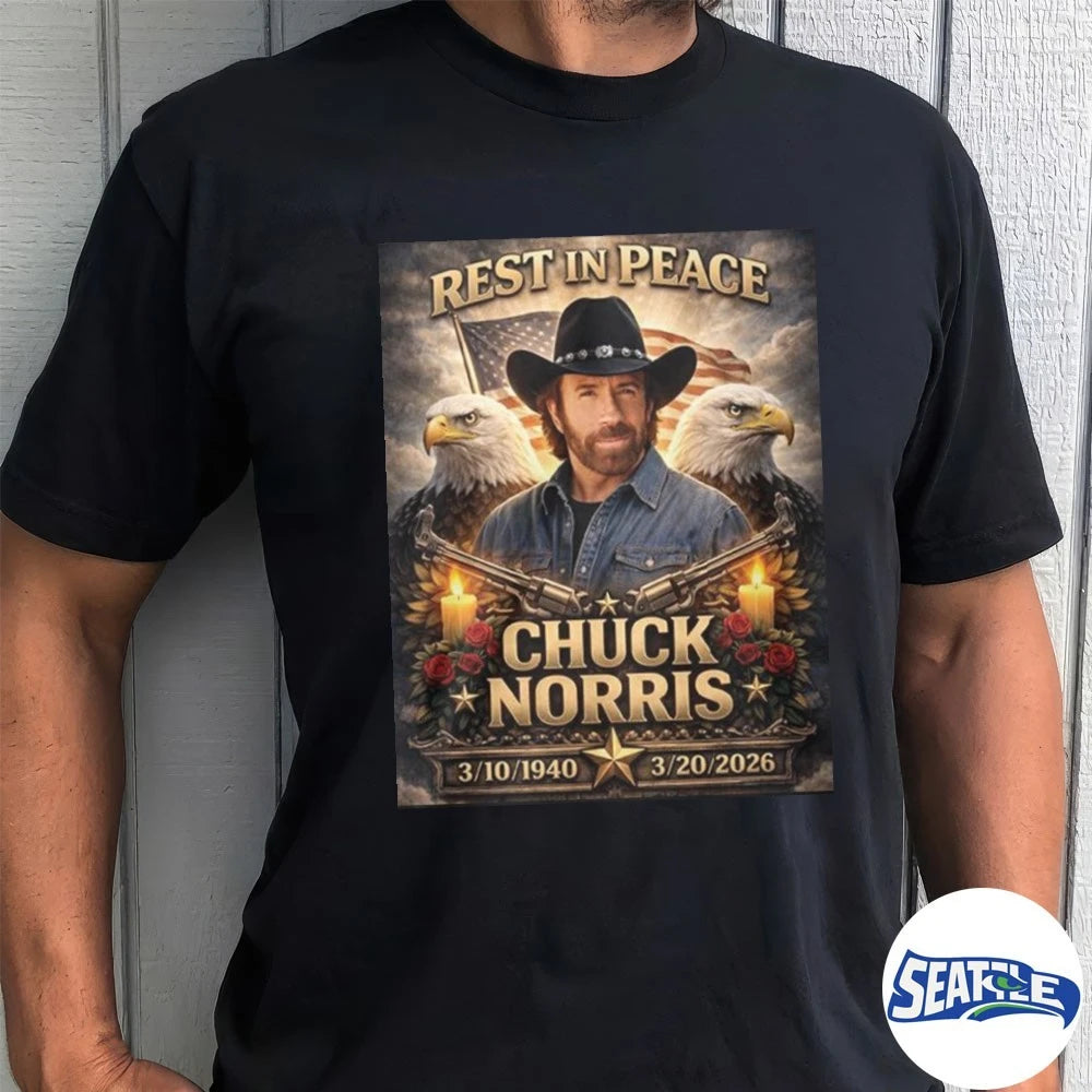 Official Chuck Norris Rest in Peace RIP March 10, 1940 – March 20, 2026 t-shirt