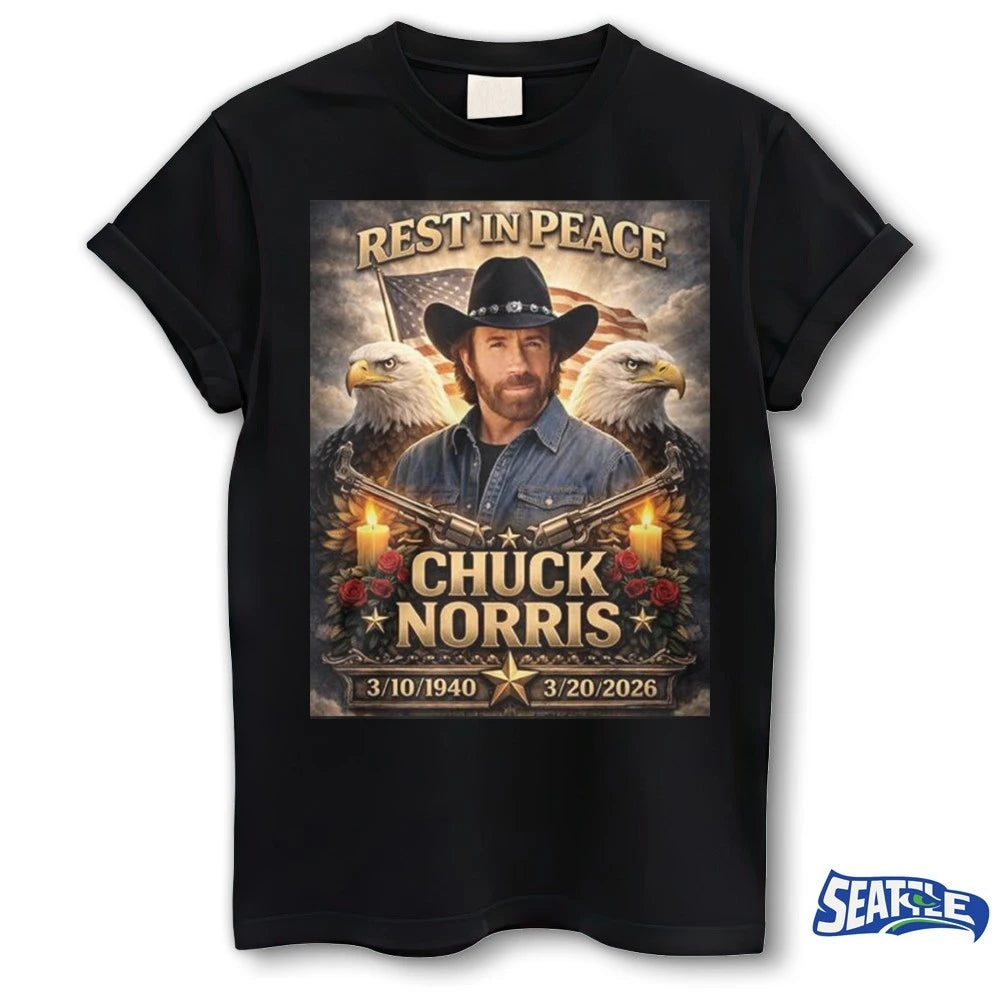 Official Chuck Norris Rest in Peace RIP March 10, 1940 – March 20, 2026 t-shirt