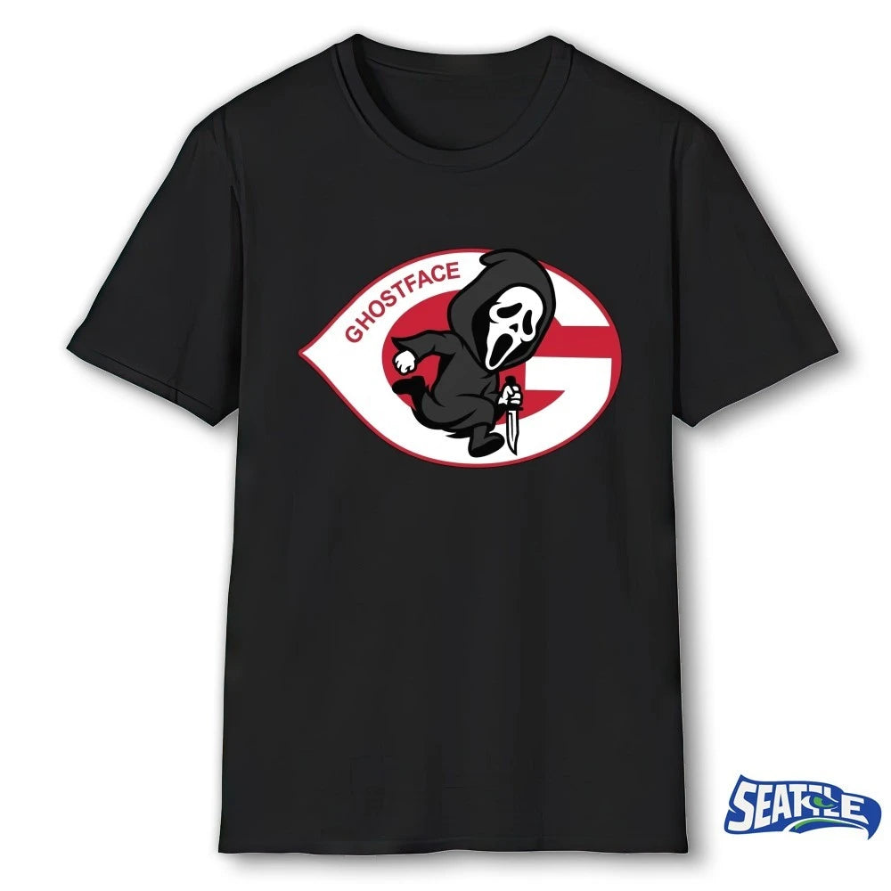 Official Cincinnati Baseball Runnin’ Ghostface Running Man t-shirt