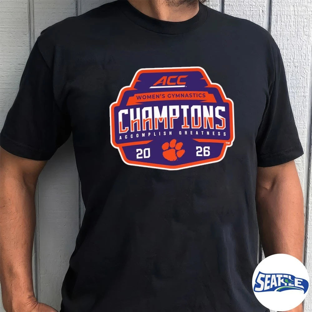 Official Clemson Tigers 2026 ACC Women’s Gymnastics Champions Upset No 1 Stanford Third Season t-shirt