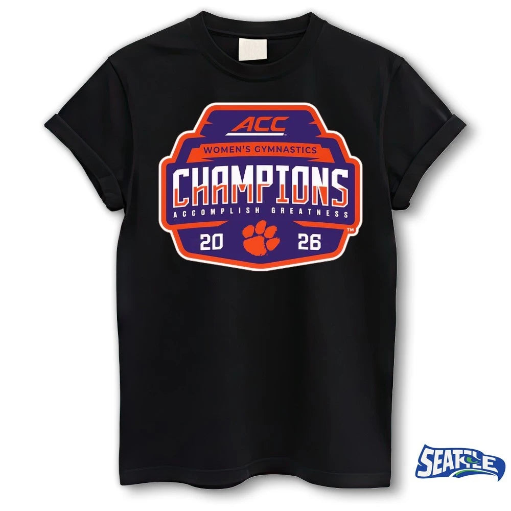 Official Clemson Tigers 2026 ACC Women’s Gymnastics Champions Upset No 1 Stanford Third Season t-shirt