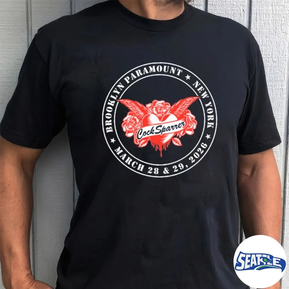 Official Cock Sparrer Brooklyn Paramount Brooklyn, NY March 28 and 29 2026 t-shirt