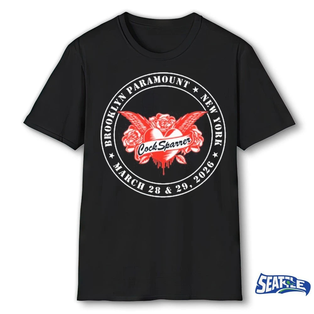 Official Cock Sparrer Brooklyn Paramount Brooklyn, NY March 28 and 29 2026 t-shirt