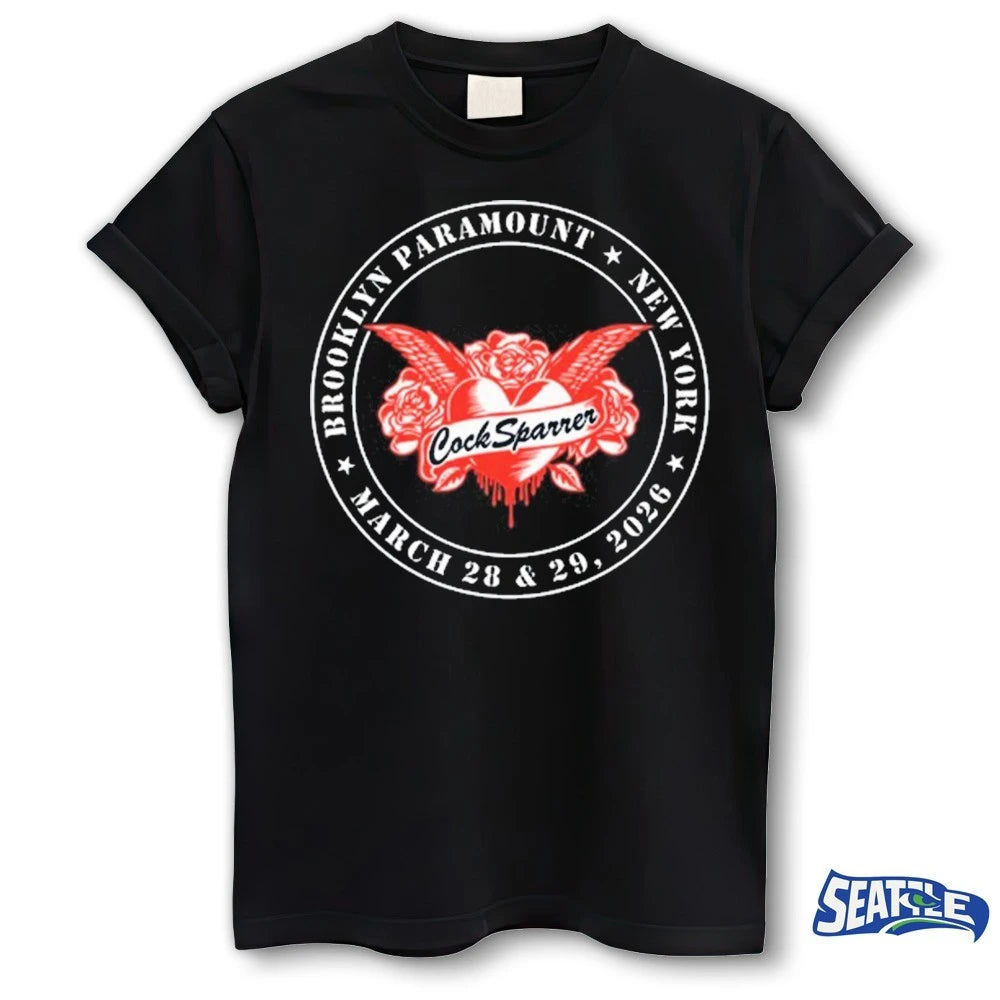 Official Cock Sparrer Brooklyn Paramount Brooklyn, NY March 28 and 29 2026 t-shirt