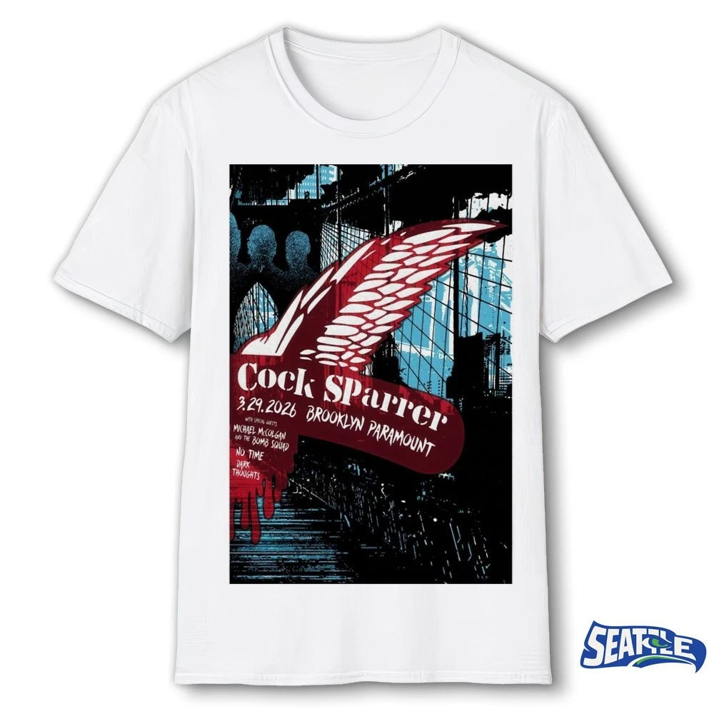 Official Cock Sparrer Concert Tour in Brooklyn, NY March 29, 2026 Poster t-shirt