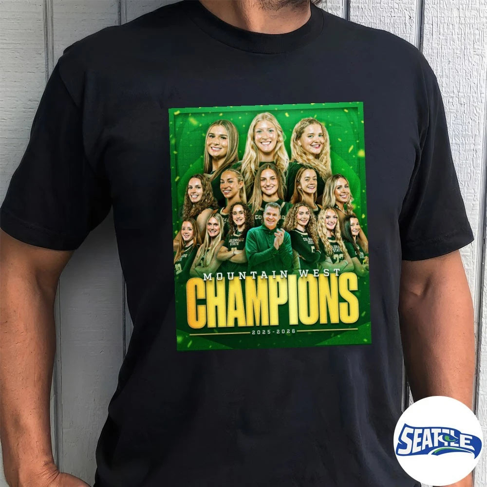 Official Colorado State Rams Mountain West Champs Women’s Basketball 2025 – 2026 Poster t-shirt