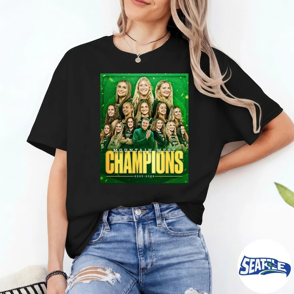 Official Colorado State Rams Mountain West Champs Women’s Basketball 2025 – 2026 Poster t-shirt