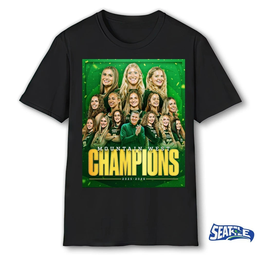 Official Colorado State Rams Mountain West Champs Women’s Basketball 2025 – 2026 Poster t-shirt