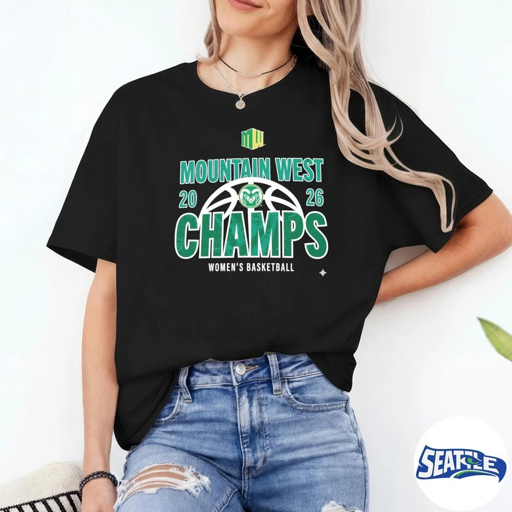 Official Colorado State Rams Mountain West Champs Women’s Basketball 2026 t-shirt