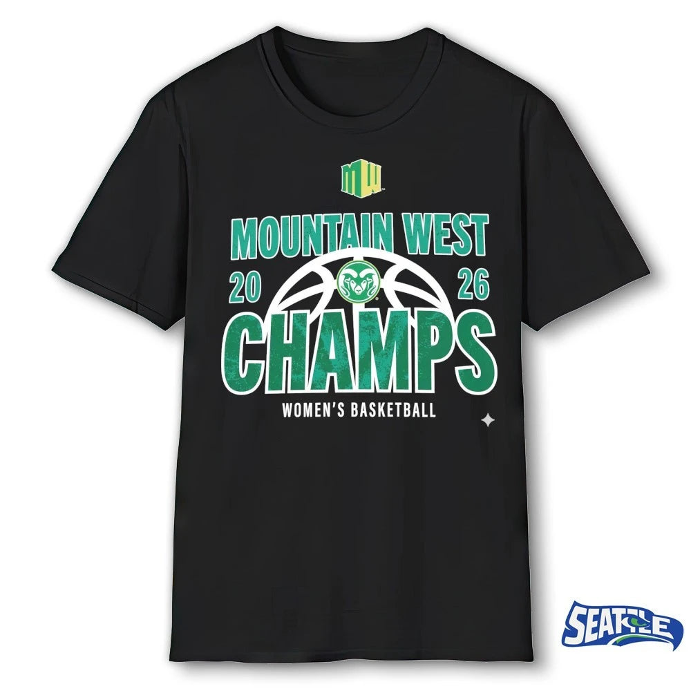 Official Colorado State Rams Mountain West Champs Women’s Basketball 2026 t-shirt