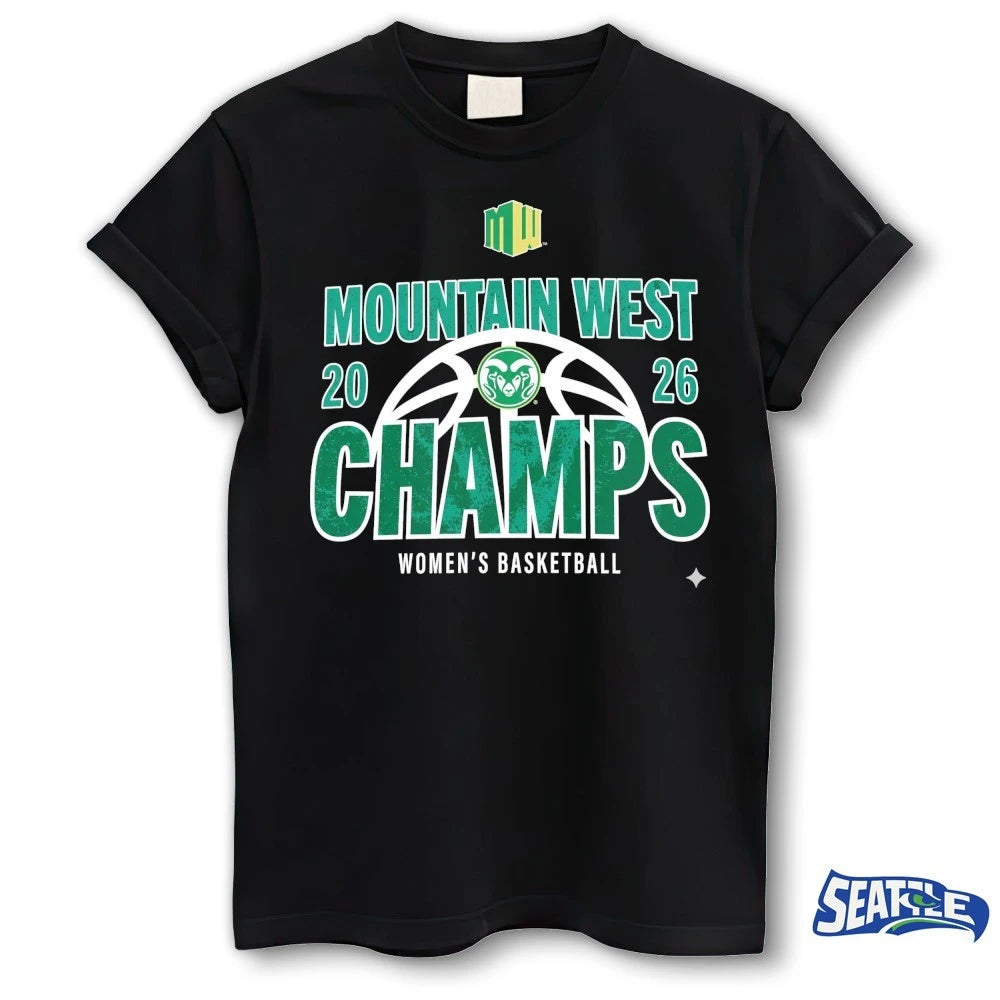 Official Colorado State Rams Mountain West Champs Women’s Basketball 2026 t-shirt