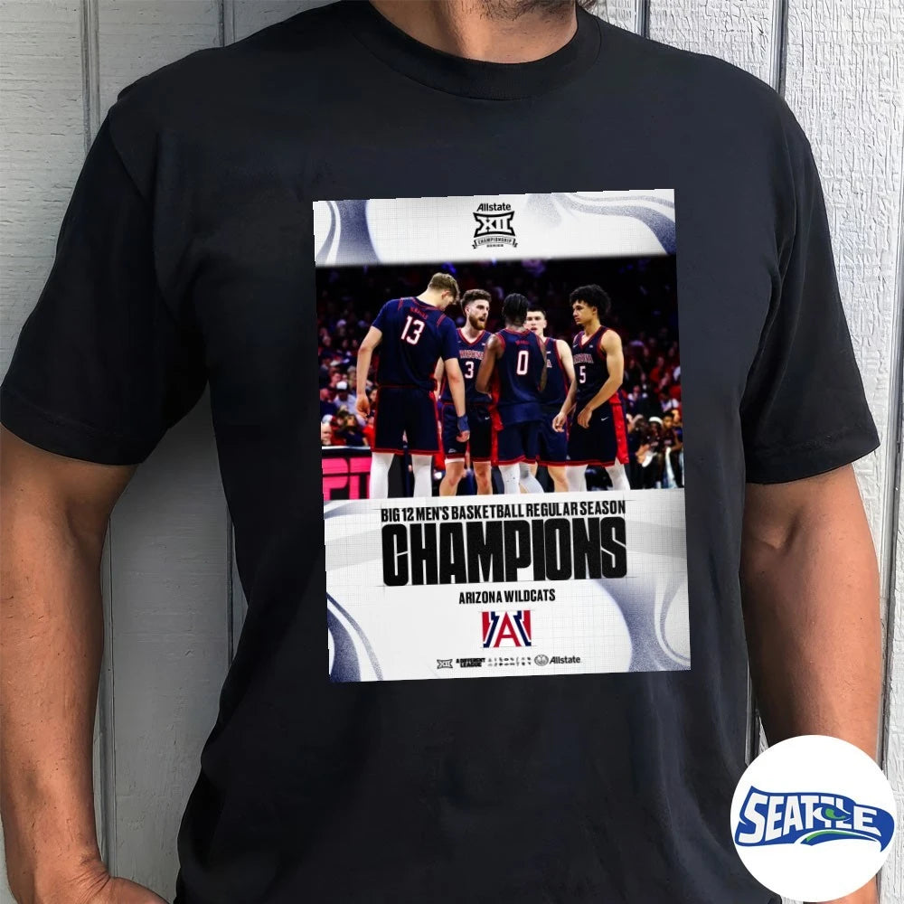 Official Congratulations to Arizona Wildcats MBB 2026 Big 12 Men’s Basketball Regular Season Championship Poster t-shirt
