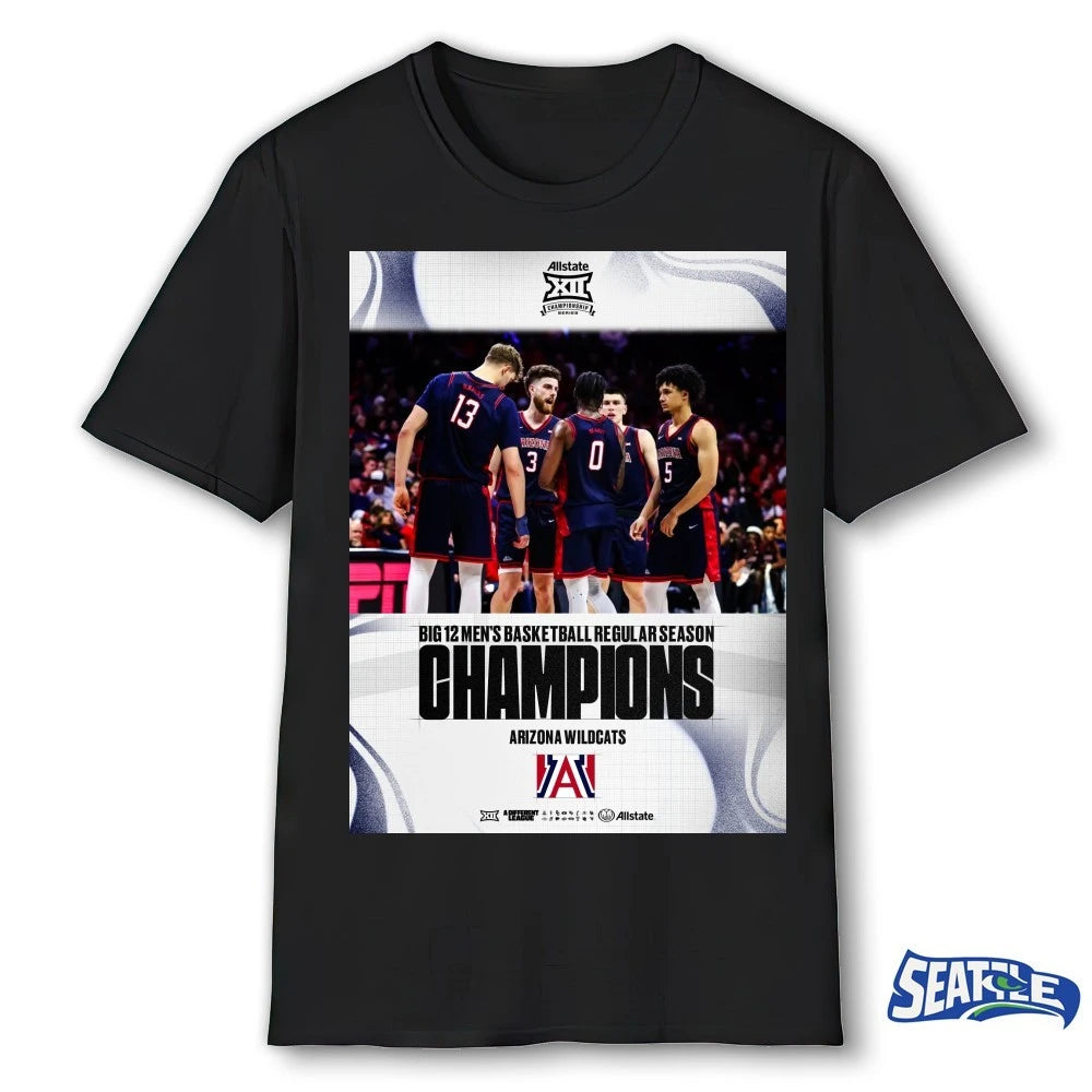 Official Congratulations to Arizona Wildcats MBB 2026 Big 12 Men’s Basketball Regular Season Championship Poster t-shirt