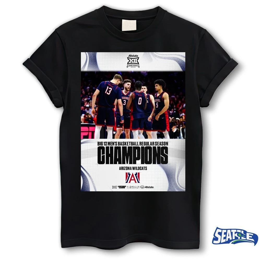 Official Congratulations to Arizona Wildcats MBB 2026 Big 12 Men’s Basketball Regular Season Championship Poster t-shirt
