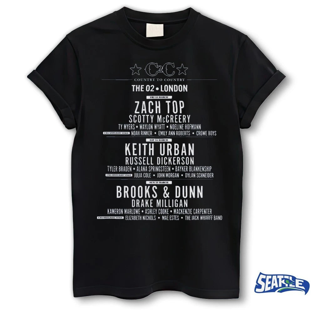 Official Country To Country 2026 Tour in Belfast SSE Arena t-shirt