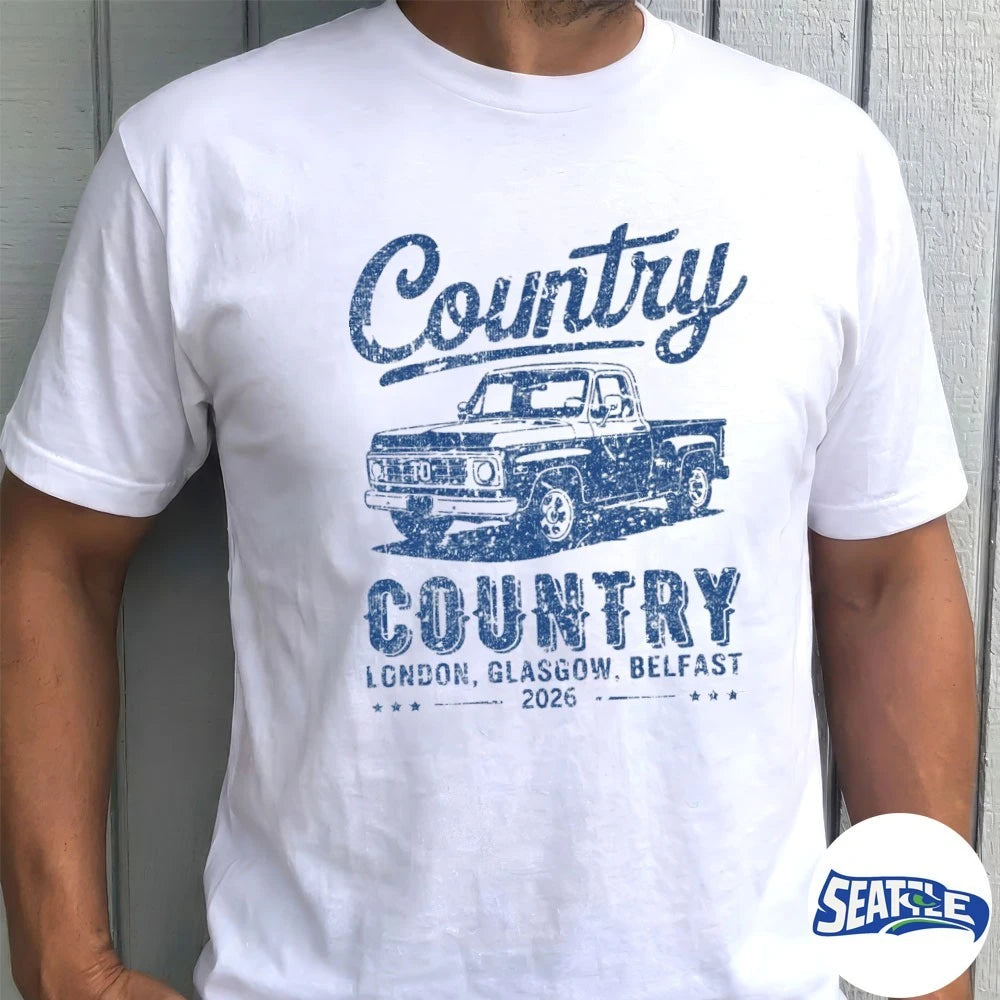 Official Country To Country 2026 Tour London Glasgow, Belfast t-shirt