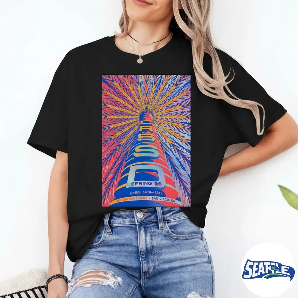Official CRSSD Spring ’26 Fest Waterfront Park San Diego CA March 14-15 2026 Poster t-shirt