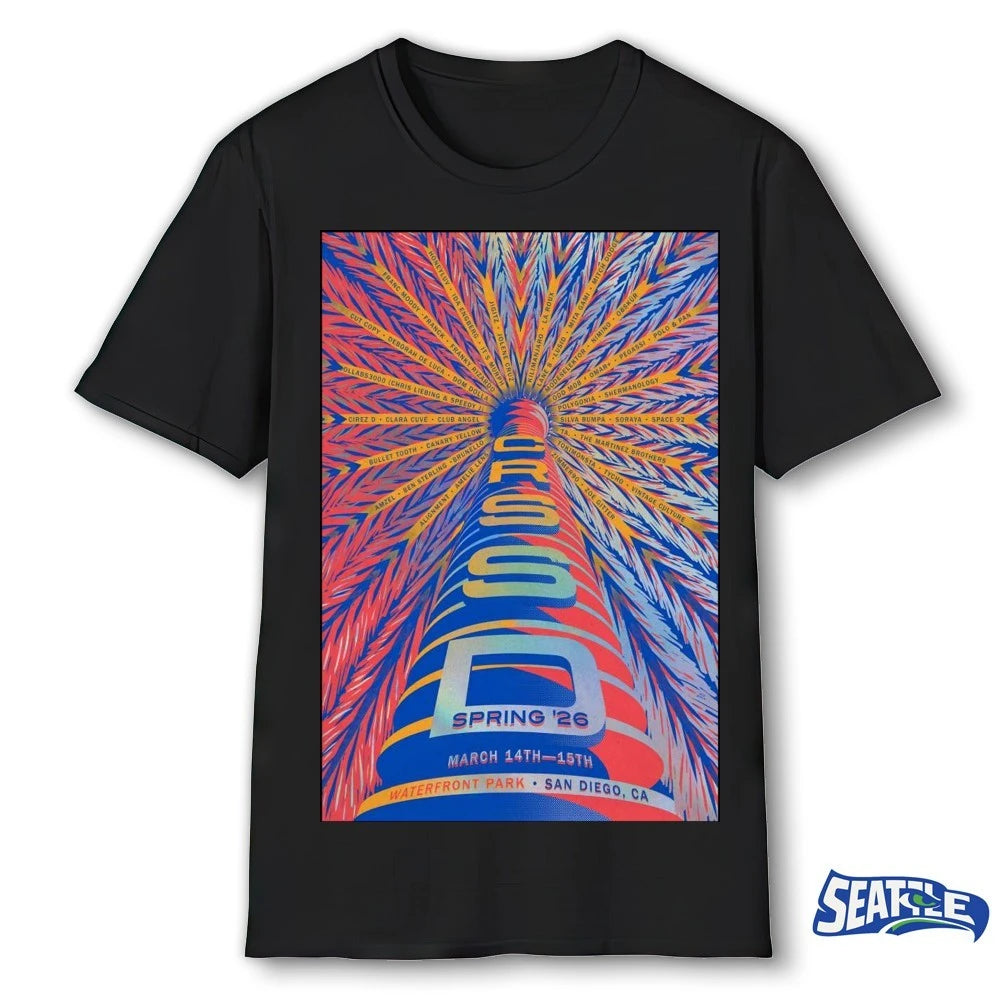 Official CRSSD Spring ’26 Fest Waterfront Park San Diego CA March 14-15 2026 Poster t-shirt