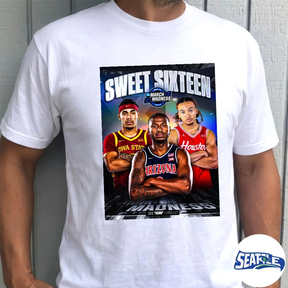 Official Cyclones ‘Cats Coogs Sweet Sixteen March Madness Big Ten Conference Poster t-shirt