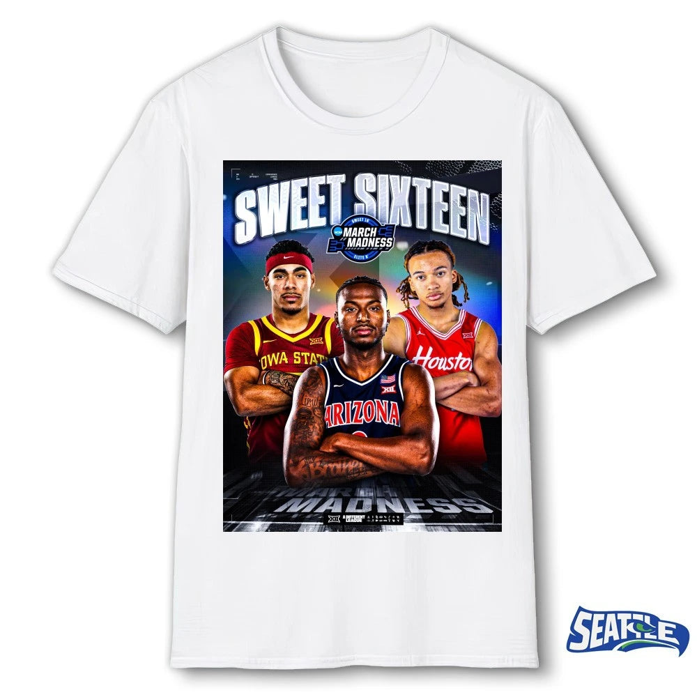 Official Cyclones ‘Cats Coogs Sweet Sixteen March Madness Big Ten Conference Poster t-shirt