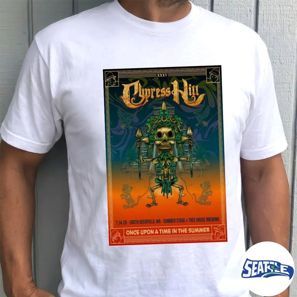 Official Cypress Hills July 14 2026 South Deerfield MA Once Upon A Time In The Summer Poster t-shirt