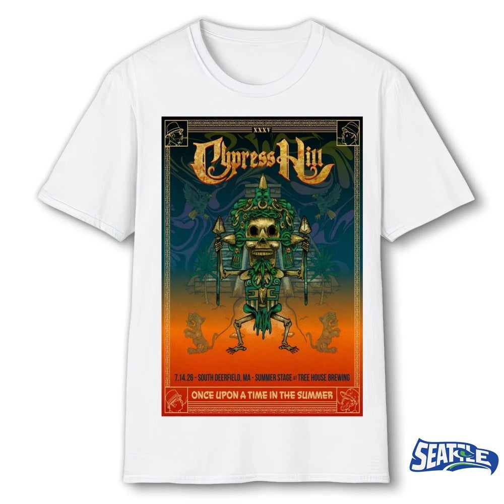 Official Cypress Hills July 14 2026 South Deerfield MA Once Upon A Time In The Summer Poster t-shirt