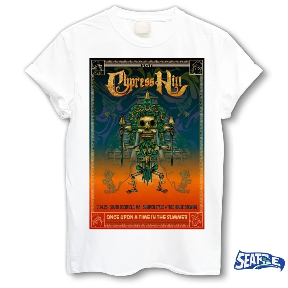 Official Cypress Hills July 14 2026 South Deerfield MA Once Upon A Time In The Summer Poster t-shirt