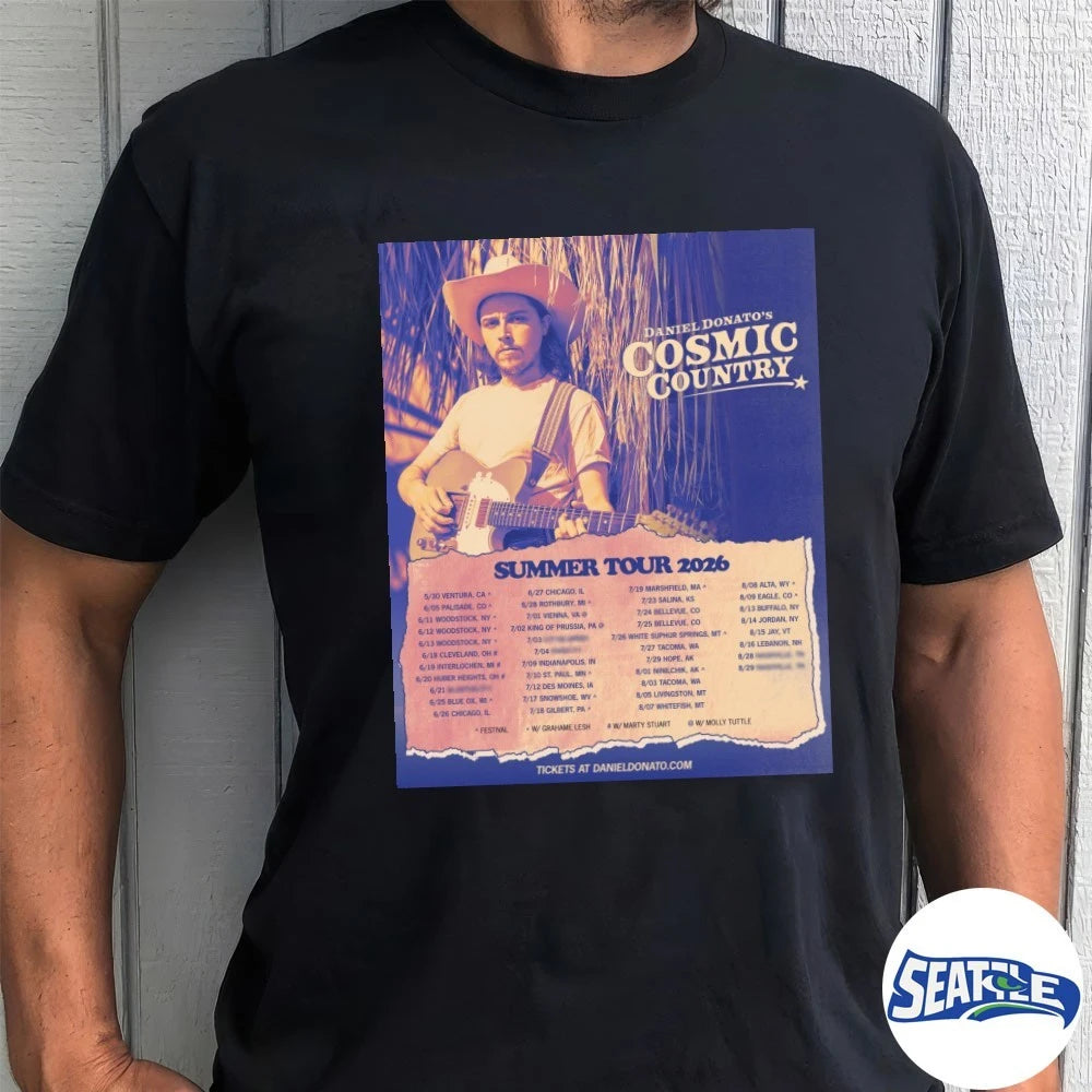Official Daniel Donato’s Cosmic Country Summer Tour 2026 Poster t-shirt