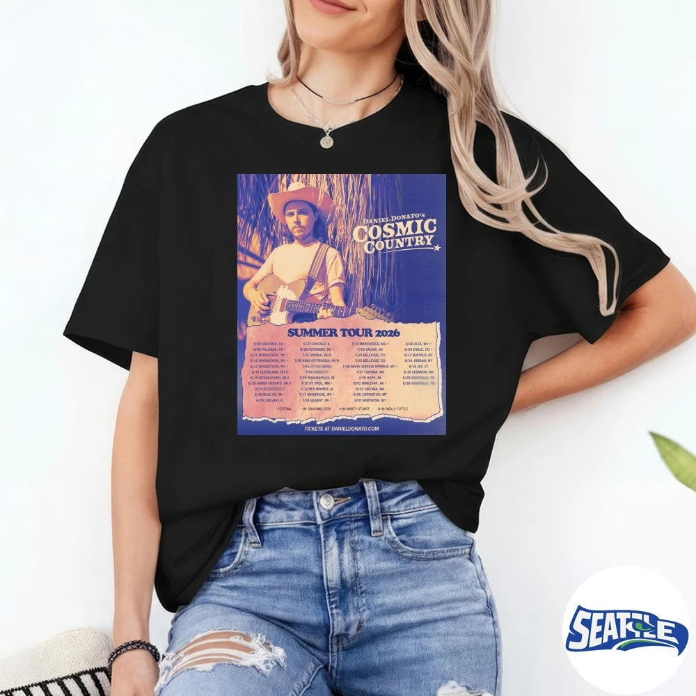 Official Daniel Donato’s Cosmic Country Summer Tour 2026 Poster t-shirt